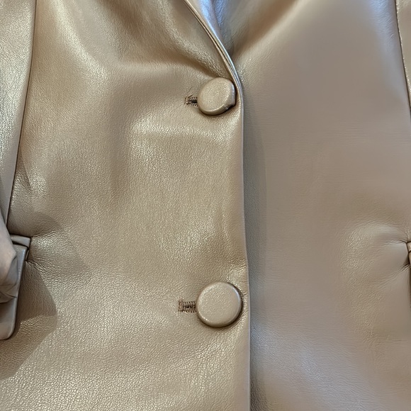 Faux Leather Blazer: NWOT - Picture 5 of 7